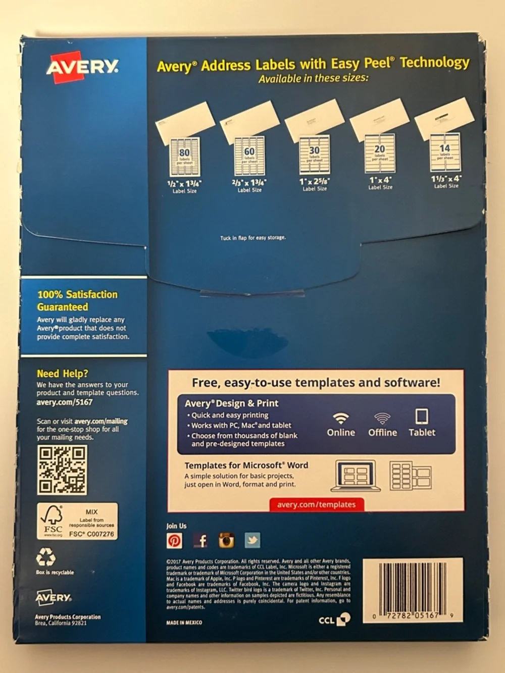 🆕 Avery Easy Peel Return Address Labels